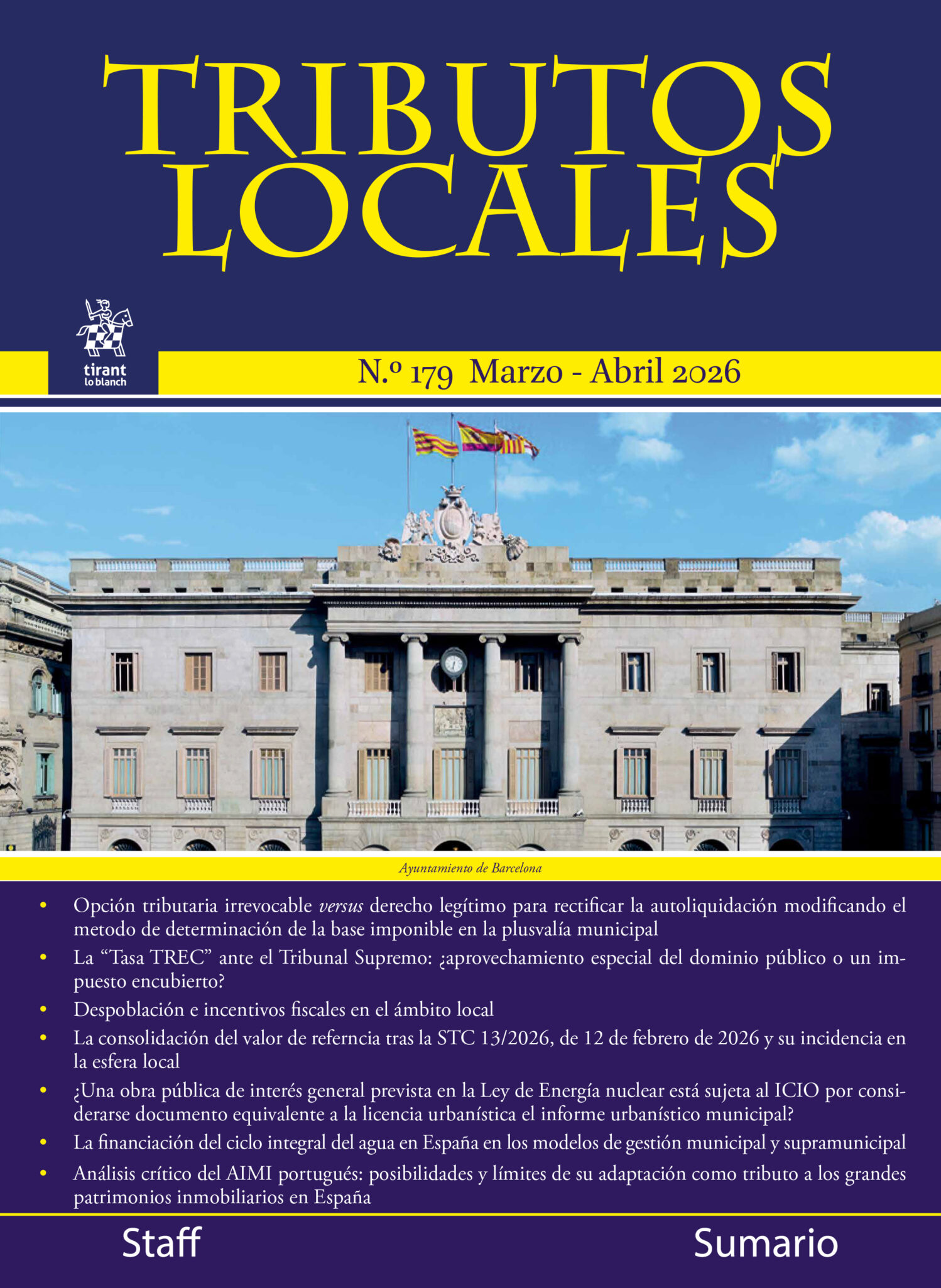 TRIBUTOS LOCALES • N.º 179 Marzo Abril 2026
