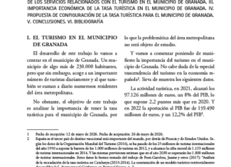La necesidad de la “tasa turística” en el municipio de Granada