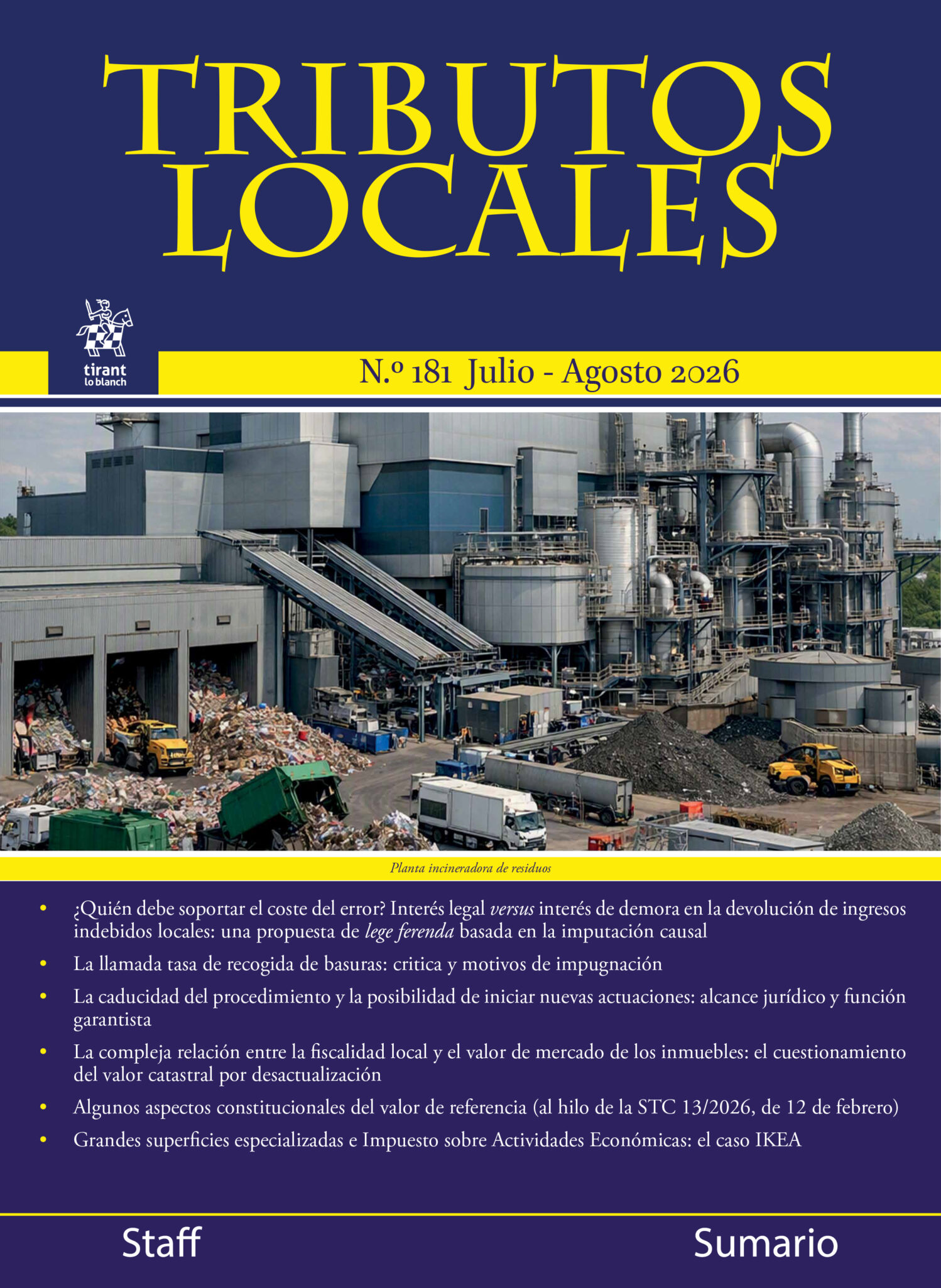 TRIBUTOS LOCALES • N.º 181 Julio Agosto 2026